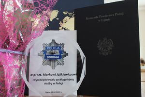 pożegnanie asp. szt. Marka Jóźkiewicza po 23 latach służby